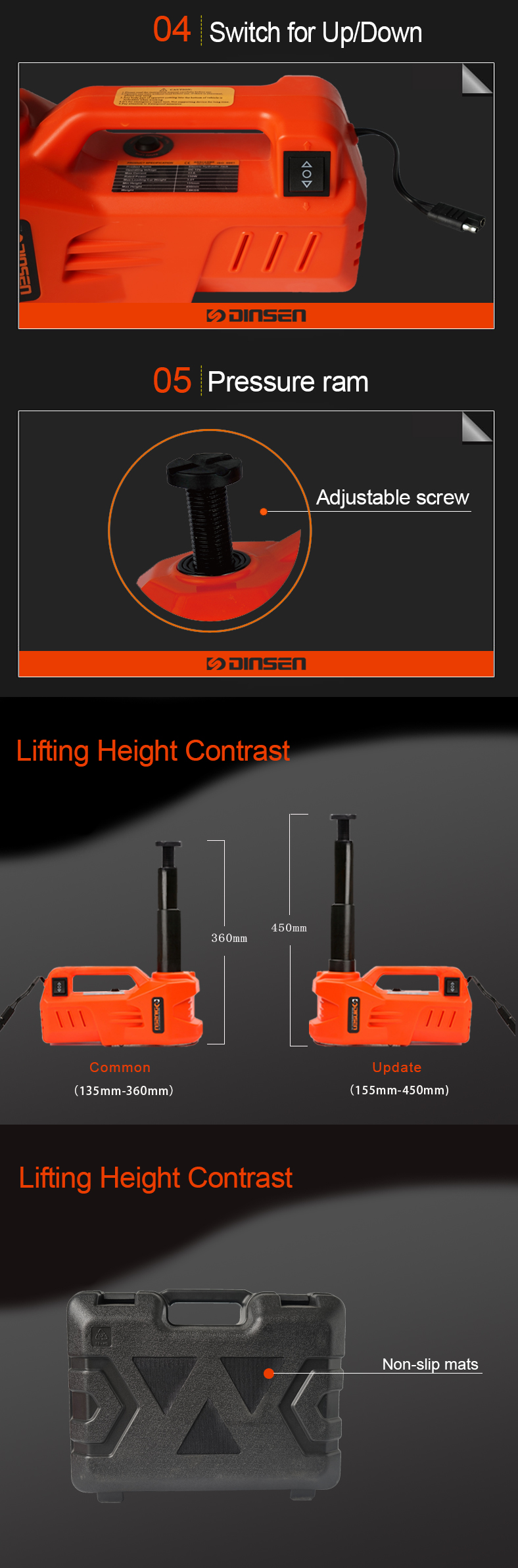 OEM Electric Hydraulic Car Jack 3 Ton Max Loading weight 13A Max Current
