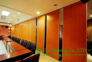 Quality Melamine Finished Movable Partition Wall For Meeting Room, Wood Grain Color wholesale