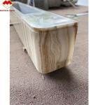 Elegant Living Room Furniture Natural Marble TV Table Stand Set with White