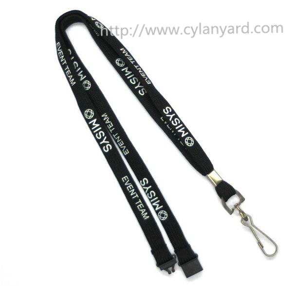 Inexpensive Tube lanyard with Swivel J hook