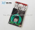 OEM Green Peach Shaped Musical Keyring , Custom Talking Keychain