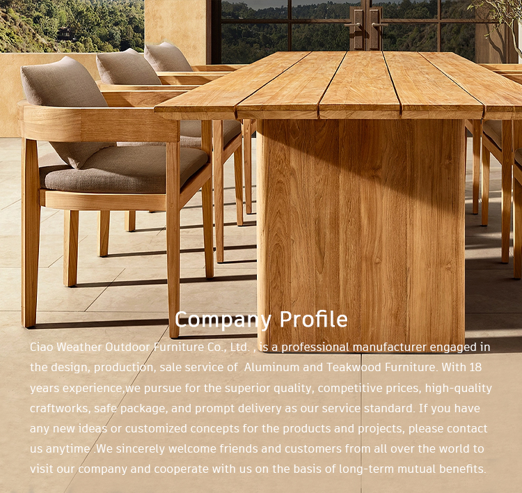 Modern Teak Wood Armchair With Fabric Cushion Dining Chair Dining Table Teak for Hotel Restaurant Banquet Home and Coffee