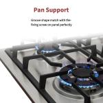 Household Built In Cooker Hob 2 Burner Table Glass Top Cast Iron Built In Gas