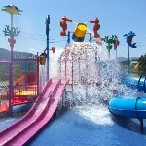 Quality ISO9001 Certified Outdoor Splash Park Equipment With Straight Slide wholesale