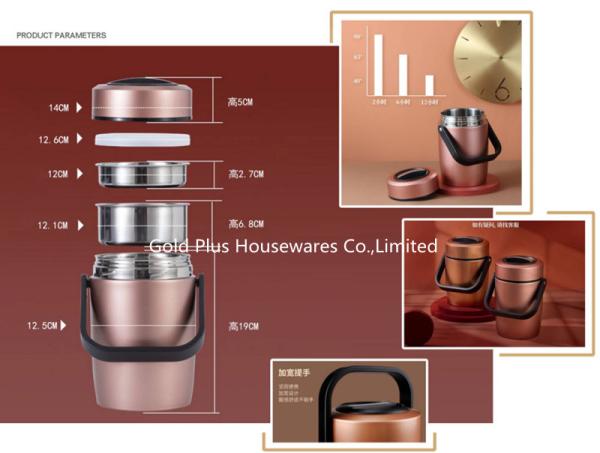 2L Thermal food container 304 grade stainless steel custom insulated food jar