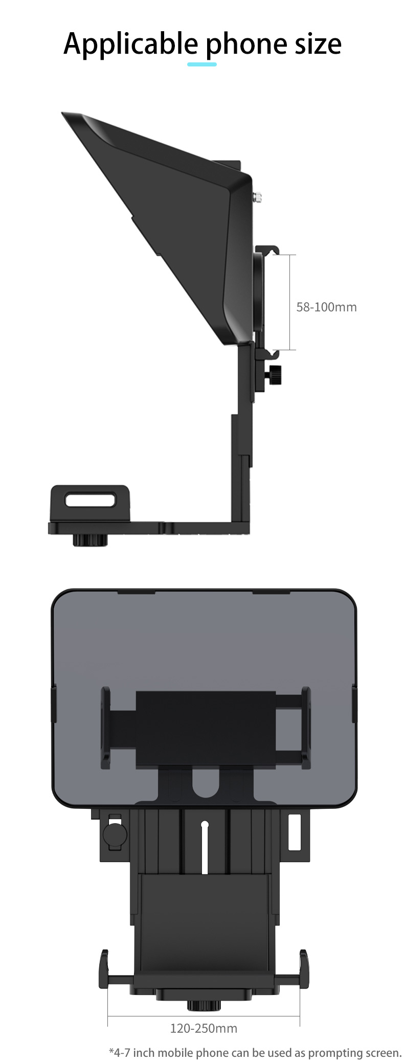 TYSTVideo Universal Mobile Phone Teleprompter for Tik Tok Live Lightweight and Portable