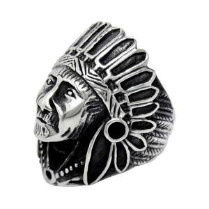 Quality Vintage Old Titanium Stainless Steel Men's Ring Engrave Indian (SA387) wholesale