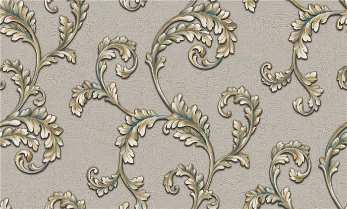 Peelable Metallic Embossed Wallpaper Water Resistant For Lounge Room