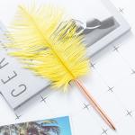 Colorful Feather Ball Point Pen Metal Creative Gift Ballpoint Pens For Office