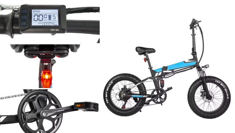 Electric Folding Bike 20 Inch Fat Tire 500W Motor 12.8Ah Lithium Battery Ebike Electric City Bike For Adult Electric Bicycle