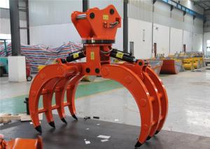 Quality Multifunctional Excavator Rock Grab , Rotating Log Grapple For Mini Excavator wholesale