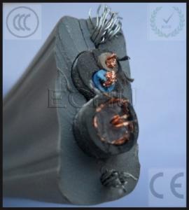 Quality CCTV Cable for Elevator, flat traveling video cable, ECHU Flat Cable wholesale