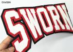 Large Chenille Letter Patches Double Felt Background Personalized Embroidered