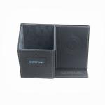 Reusable Wireless Phone Charger Pen Holder , Multiscene Leather Pencil Cup