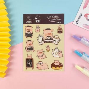 Quality Manufacturer Direct Custom Cartoon Cute Animal Transparent Stickers PVC Sticker wholesale