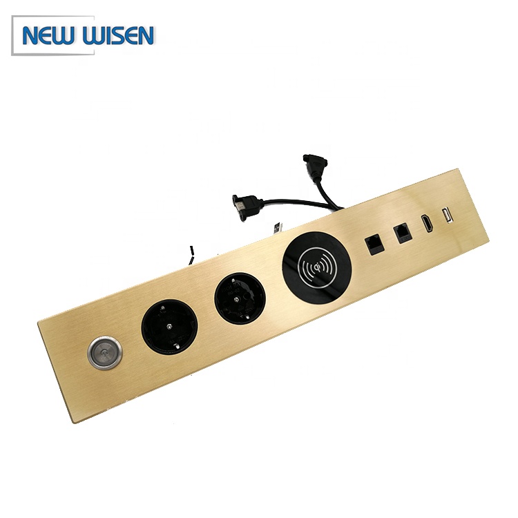 Hidden Electric Grounding Power Outlet Tower Plug Desktop Kitchen Motorised