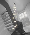 Led staircase chandelier modern living room chandelier hanging designer Villa