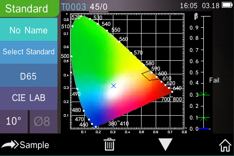 Portable Colorimeter YS4560 Visible Spectrum Dual Apperture High Accuracy Steady Date User Friendly