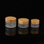 Customized Colors Skin Care Glass Bottle Jar Packaging Bamboo Products 5g15g 20g