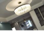Luxury Gold Chandelier For Living Dining Room Led Glass Lighting mid century