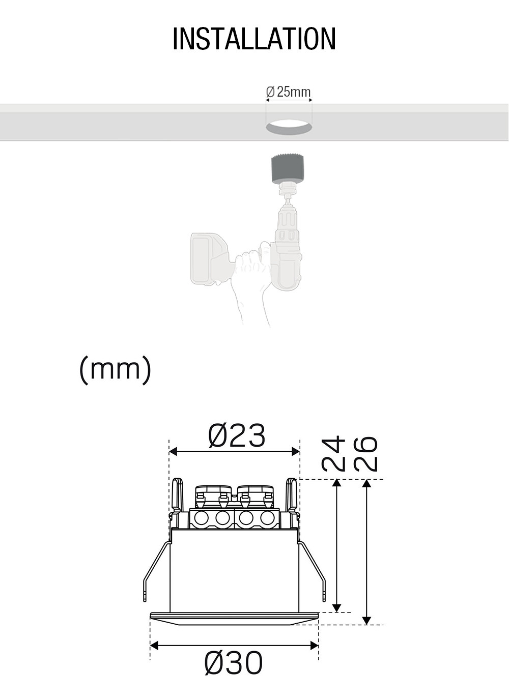 2700K 3000K Small Spotlights For Ceiling , Multiscene Kitchen Recessed Spotlights