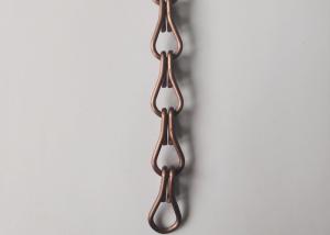 Quality Brown 1.5mm Light Weight Aluminium Fly Screen Chains Decorative Assorted Colors wholesale