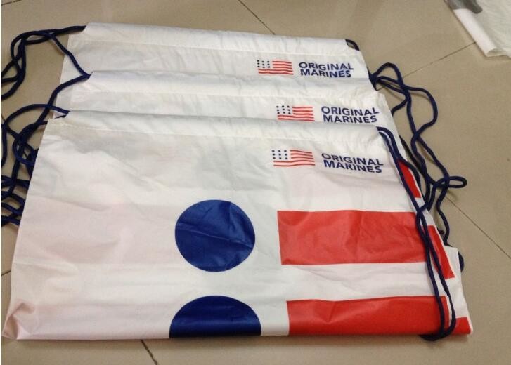 Biodegradable drawstring laundry poly bag with printing,Logo Printed Poly Drawstring Hotel/Travel Laundry Plastic bag