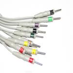 DB9 One Piece 5 Leads EKG ECG Patient Cables 9 Pin TPU AHA IEC ECG Cable