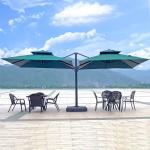 Foldable Outdoor Sunshade Parasol Large Aluminum Garden Umbrella for Hotel