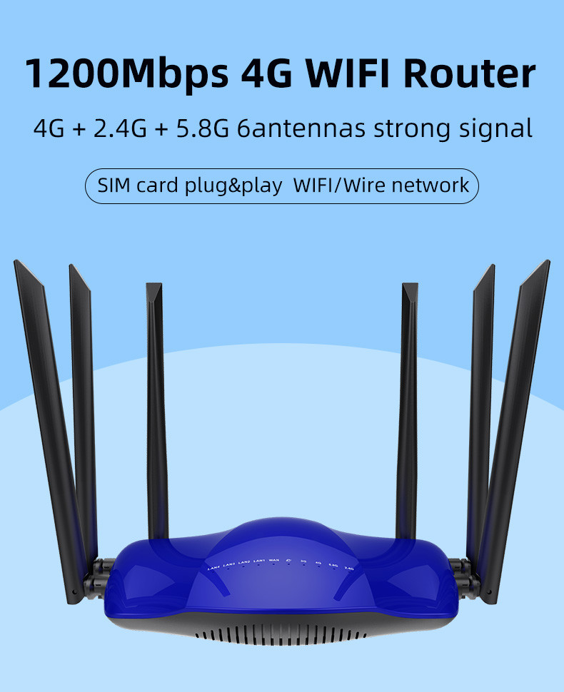 Indoor Dual Band Wireless Router 5GHz 4 External Antenna