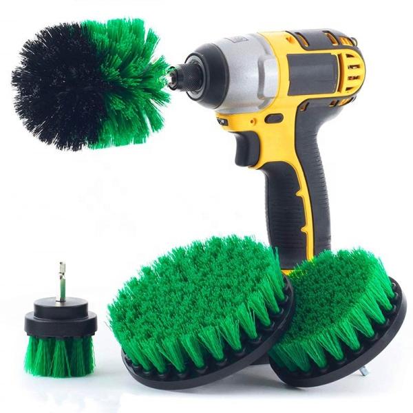 Cheap 4 Pieces Wheel Cleaning Brush Car Cleaning Brush Drill Brush for sale