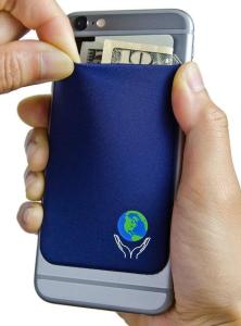 Quality Hot Sale Elastic Smart Phone Wallet Lycra Cell Phone Pocket In Black ,For Earphone Cable And Cards Better Storage wholesale