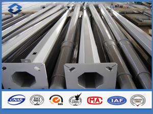 Quality Octagonal Zinc Galvanized Street Lighting Pole with Base Plate street light columns wholesale