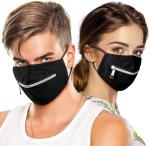 S&J OEM Wholesale Cotton Zipper Maskes Face Mouth Covering Reusable Personalized