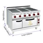 Commercial Electric Restaurant Cooking Equipment 29KW Stainless Steel Range GL