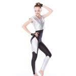 Hip Hop Dance Costumes V Neckline Sparkle Zipper Vest Sports Leotard Competition