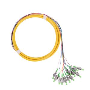 Quality Yellow Fiber Optic Pigtail Bounded Tube ST APC 0.3 DB Insertion Loss wholesale