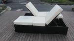 Hand-Woven Rattan Sun Lounger , Outdoor Garden Lounge Chair