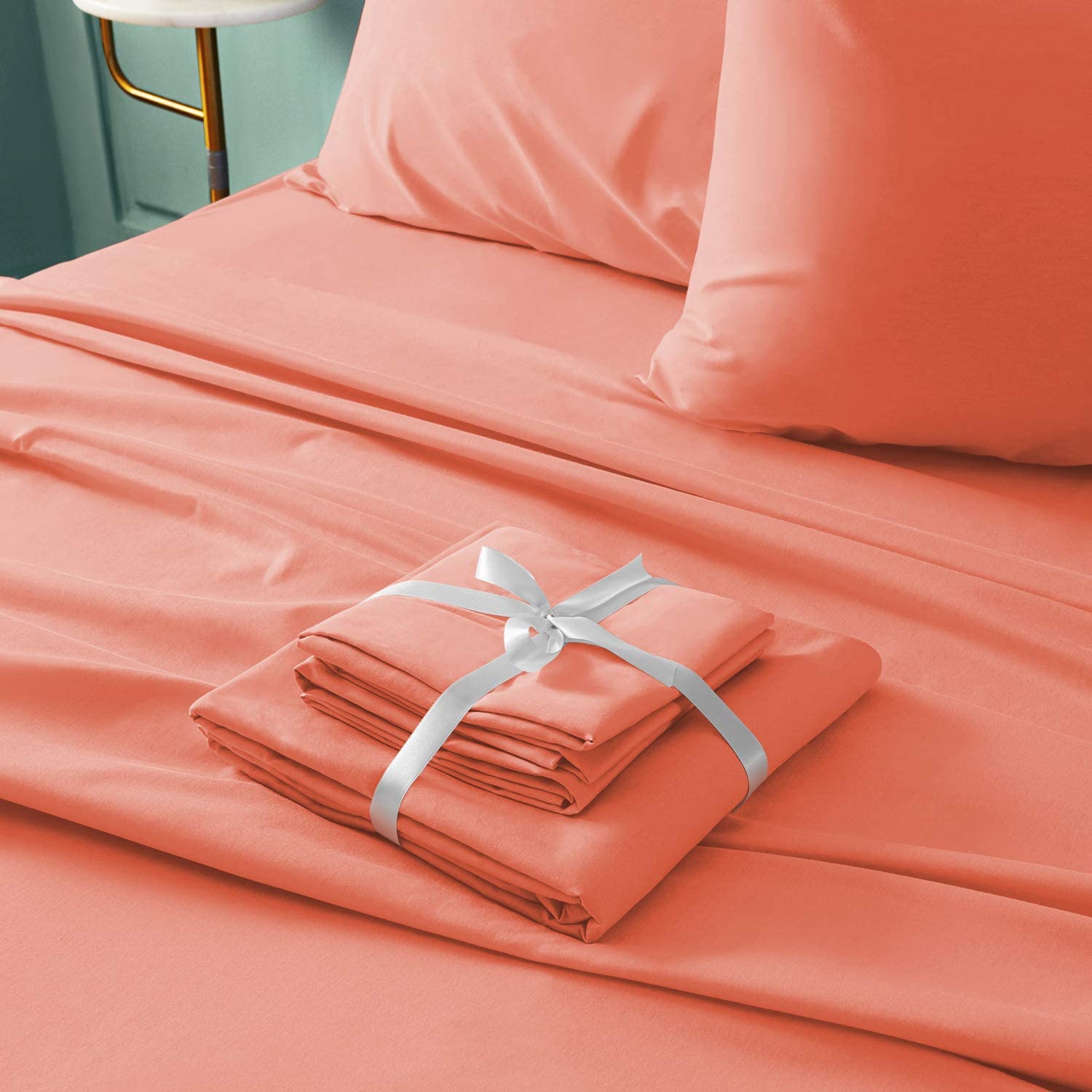 Bamboo 2200 Series 6pcs Brushed Microfiber Bed Sheet Set without Filling for Hotel