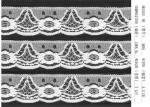 Women Lingerie Lace Fabric / Green Cotton Stretch Lace Fabric
