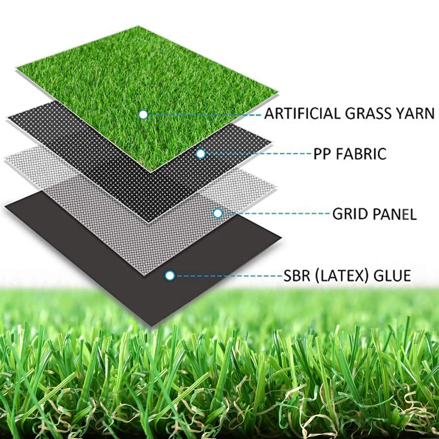In Backyard PE PP Landscaping Artificial Grass 45mm Front Garden 160s / M