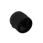 PP Plastic Flip Top Cap 24/410 Matte Black Ribbed Cosmetic Lotion Bottle Cap