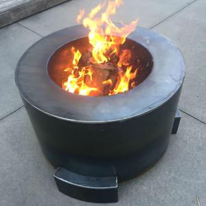 Quality 900mm Garden Outdoor Fireplace Wood Burning Round Metal Fire Pit Table wholesale