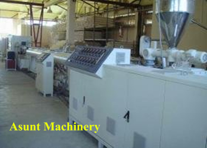 PVC Fiber Reinforced Soft Pipe Production Line , 8-31MM Garden PVC Pipe Making Machine