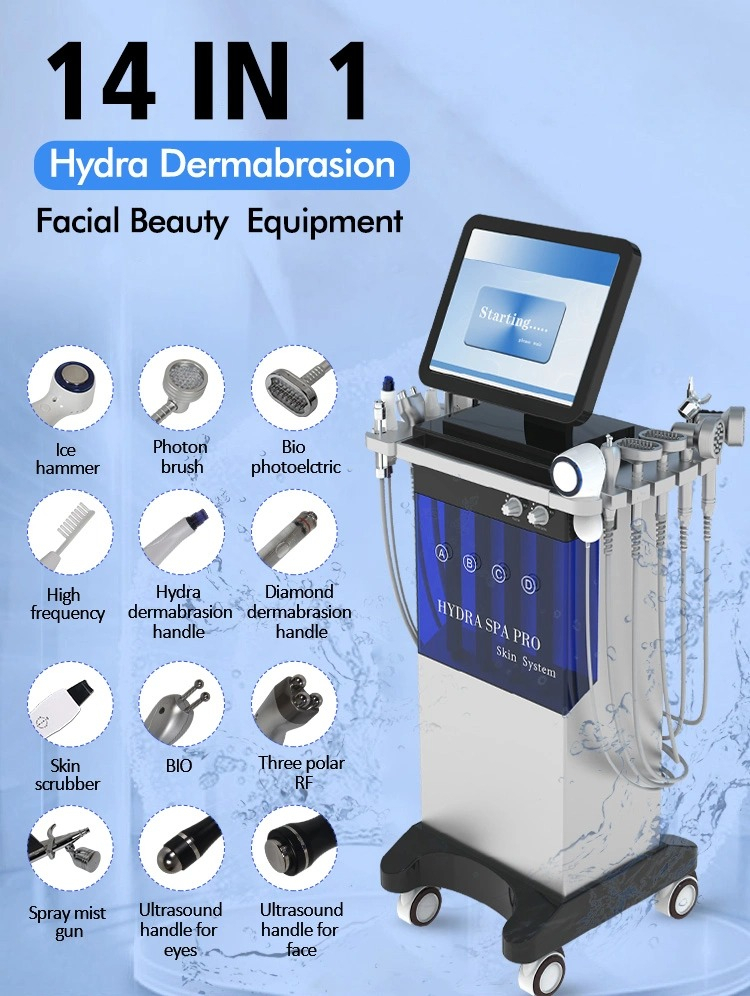 CE Approval Oxygen Jet Peel Machine , 9 In 1 Microdermabrasion Wrinkle Removal Skin Whitening