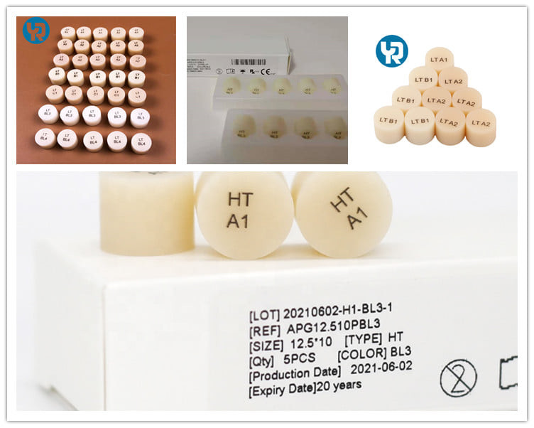 10mm Ceramic Translucent Zirconia Blocks 10 PCS IPS Emax Ingots