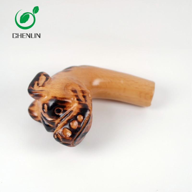 Lightweight Mini Umbrella Wooden Dog Head Handle With Black Walnut Material