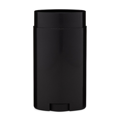 Black Twist Up Oval Shape Solid Deodorant Container 50g