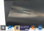0.25mm Black PTFE Coated Fiberglass Fabric , Plain Weave Fiber Glass Cloth