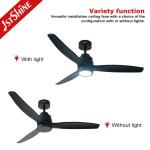 Remote Control 220V 50HZ 5 Speed LED Ceiling Fan With 3 Wood Blades
